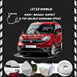 Fiat Doblo Oto Araç Kapı Koruma Fitili 5metre Parlak Beyaz Renk