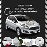 Ford Fiesta Oto Araç Kapı Koruma Fitili 5metre Parlak Beyaz Renk