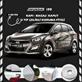 Hyundai İ30 Oto Araç Kapı Koruma Fitili 5metre Parlak Beyaz Renk