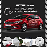 Kia Cerato Oto Araç Kapı Koruma Fitili 5metre Parlak Beyaz Renk