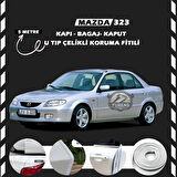 Mazda 323 Oto Araç Kapı Koruma Fitili 5metre Parlak Beyaz Renk