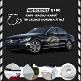 Mercedes E180 Oto Araç Kapı Koruma Fitili 5metre Parlak Beyaz Renk