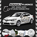 Renault Fluence Oto Araç Kapı Koruma Fitili 5metre Parlak Beyaz Renk