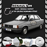 Renault R9 Oto Araç Kapı Koruma Fitili 5metre Parlak Beyaz Renk