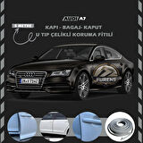 Audi A7 Oto Araç Kapı Koruma Fitili 5metre Parlak Gri Renk