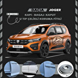 Dacia Joger Oto Araç Kapı Koruma Fitili 5metre Parlak Gri Renk