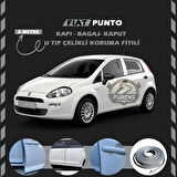 Fiat Punto Oto Araç Kapı Koruma Fitili 5metre Parlak Gri Renk