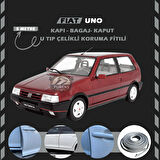 Fiat Uno Oto Araç Kapı Koruma Fitili 5metre Parlak Gri Renk