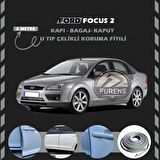 Ford Focus 2 Oto Araç Kapı Koruma Fitili 5metre Parlak Gri Renk