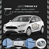 Ford Focus 3.5 Oto Araç Kapı Koruma Fitili 5metre Parlak Gri Renk