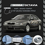 Skoda Octavia Oto Araç Kapı Koruma Fitili 5metre Parlak Gri Renk