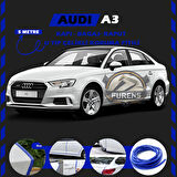 Audi A3 Oto Araç Kapı Koruma Fitili 5metre Parlak Mavi Renk