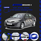 Renault Megane 2 Oto Araç Kapı Koruma Fitili 5metre Parlak Mavi Renk