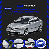 Seat Cordoba Oto Araç Kapı Koruma Fitili 5metre Parlak Mavi Renk