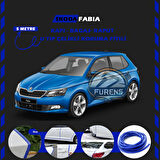 Skoda Fabia Oto Araç Kapı Koruma Fitili 5metre Parlak Mavi Renk