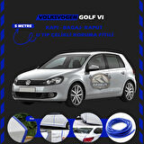 Volksvogen Golf 6 Oto Araç Kapı Koruma Fitili 5metre Parlak Mavi Renk