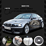 Bmw E46 Oto Araç Kapı Koruma Fitili 5metre Parlak Siyah Renk