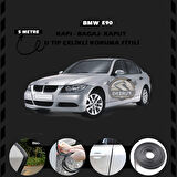 Bmw E90 Oto Araç Kapı Koruma Fitili 5metre Parlak Siyah Renk