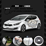 Kia Ceed Oto Araç Kapı Koruma Fitili 5metre Parlak Siyah Renk