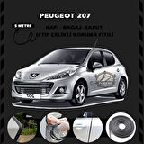Peugeot 207 Oto Araç Kapı Koruma Fitili 5metre Parlak Siyah Renk