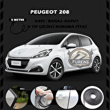 Peugeot 208 Oto Araç Kapı Koruma Fitili 5metre Parlak Siyah Renk