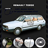 Renault Toros Oto Araç Kapı Koruma Fitili 5metre Parlak Siyah Renk