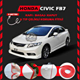 Honda Civic FB7 Oto Araç Kapı Koruma Fitili 5metre Parlak Kırmızı Renk