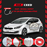 Kia Ceed Oto Araç Kapı Koruma Fitili 5metre Parlak Kırmızı Renk