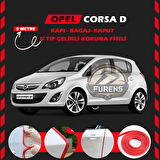 Opel Corsa D Oto Araç Kapı Koruma Fitili 5metre Parlak Kırmızı Renk