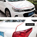 Peugeot 508 Oto Araç Kapı Koruma Fitili 5metre Parlak Kırmızı Renk