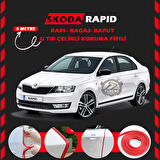 Skoda Rapid Oto Araç Kapı Koruma Fitili 5metre Parlak Kırmızı Renk