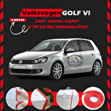 Volksvogen Golf 6 Oto Araç Kapı Koruma Fitili 5metre Parlak Kırmızı Renk