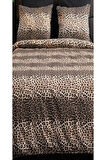 More Home  Lastikli Çarşaflı Çift Kişilik Nevresim Takımı Leopar deseni  