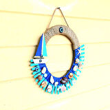 Uretti - Fatma 4830 8977 El Yapımı Mandallarla Süslenmiş Deniz Temalı Duvar Süsü