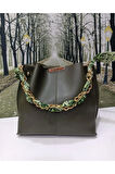 Kadın Şallı Zincirli Askılı Omuz Çantası