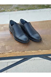 Erkek Kışlık Kundura Hakiki Deri  Kauççuk ve Kaymaz Taban Bağcıksız