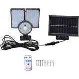 112 LED Solar Bahçe Aydınlatma Dış Mekan İçin Hareket Sensörlü 3 Farklı Modu -Kumandalı