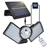 112 LED Solar Bahçe Aydınlatma Dış Mekan İçin Hareket Sensörlü 3 Farklı Modu -Kumandalı