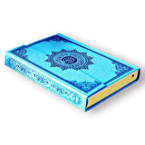 Orta Boy Kuran-ı Kerim Mavi Cilt Bezli Makrepli