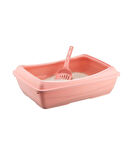 Omnipazar SY-5095 Büyük Açık Evcil Hayvan Kedi Tuvaleti  Pembe
