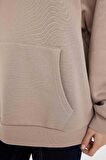 DeFacto Oversize Fit Kapüşonlu Kalın Kumaş Basic Sweatshirt C7805AX24WNBG268