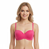 Kadın Straplez Micro Mercan Rengi Sütyen BB2001