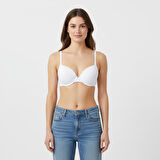 Kadın Desteksiz Micro Takma Askılı Beyaz Renk Sütyen BB2017