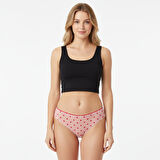 Kadın Tül Kalpli Desen Slip BB2048