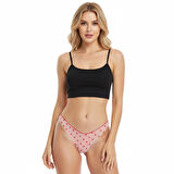 Kadın Tül Kalpli Desen String BB2049