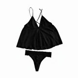 Kadın Askılı Tül String 2 li Set BB2053