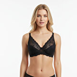 Kadın Dantelli Toparlayacı Siyah Renk Sütyen BB2023