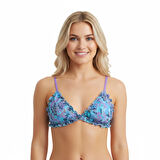 Kadın Transparan Tül Fırfırlı Balensiz Desteksiz Sütyen BB2083