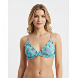 Kadın Transparan Tül Fırfırlı Balensiz Desteksiz Sütyen BB2083