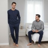 Erkek Pamuklu Bohçalık Ve Çeyizlik 2 Adet 2'li Pijama Takımı BB2477